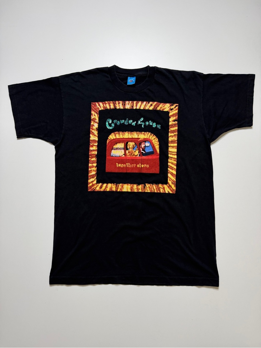 Vintage 1993 Crowded House Together Alone NA Tour T-Shirt Mens XL Black 90s